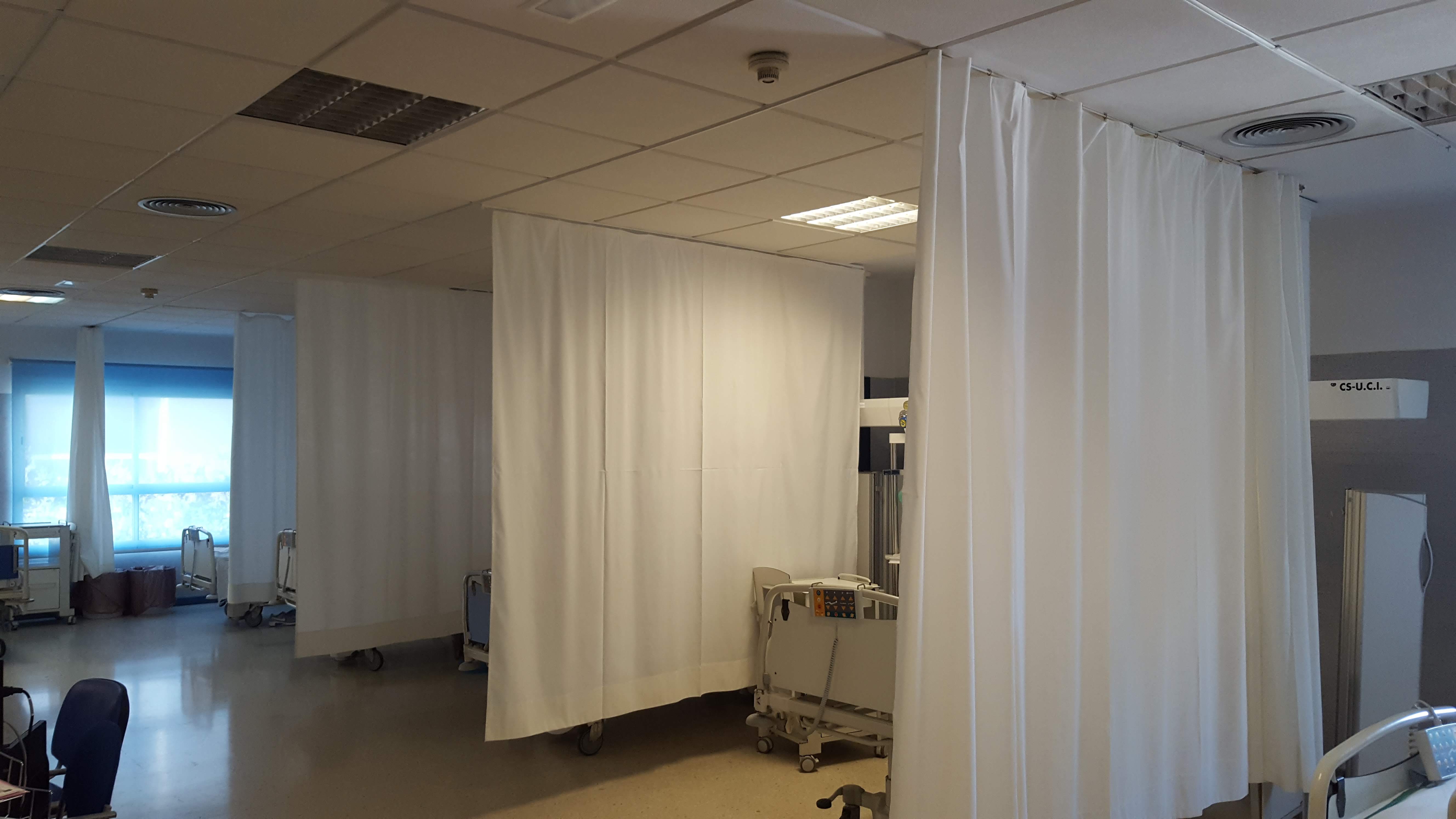 Cortinas ingnifugas antibacterianas Hospital Clinicas Intimidad